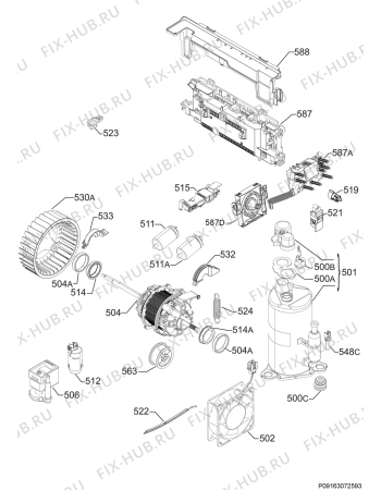 Взрыв-схема сушильной машины Rex Electrolux RDH3676GDE - Схема узла Electrical equipment 268